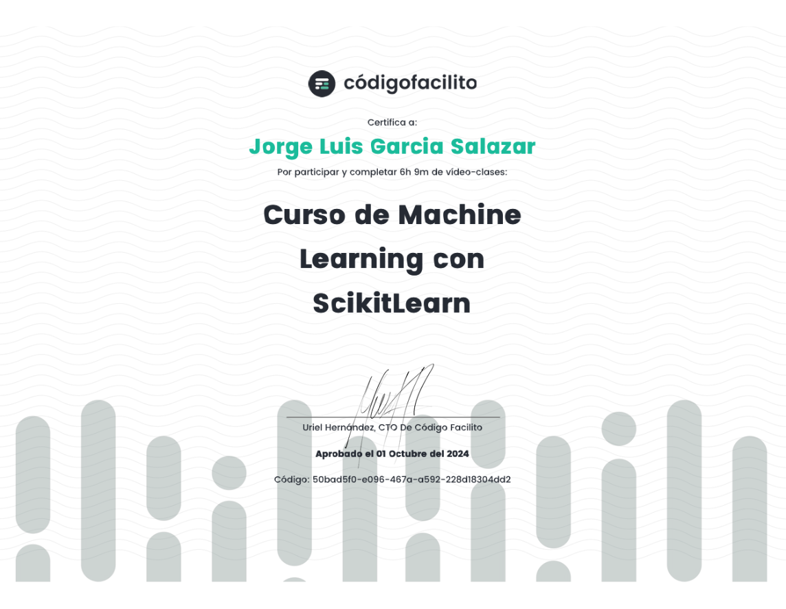 Certificado: Científico de Datos