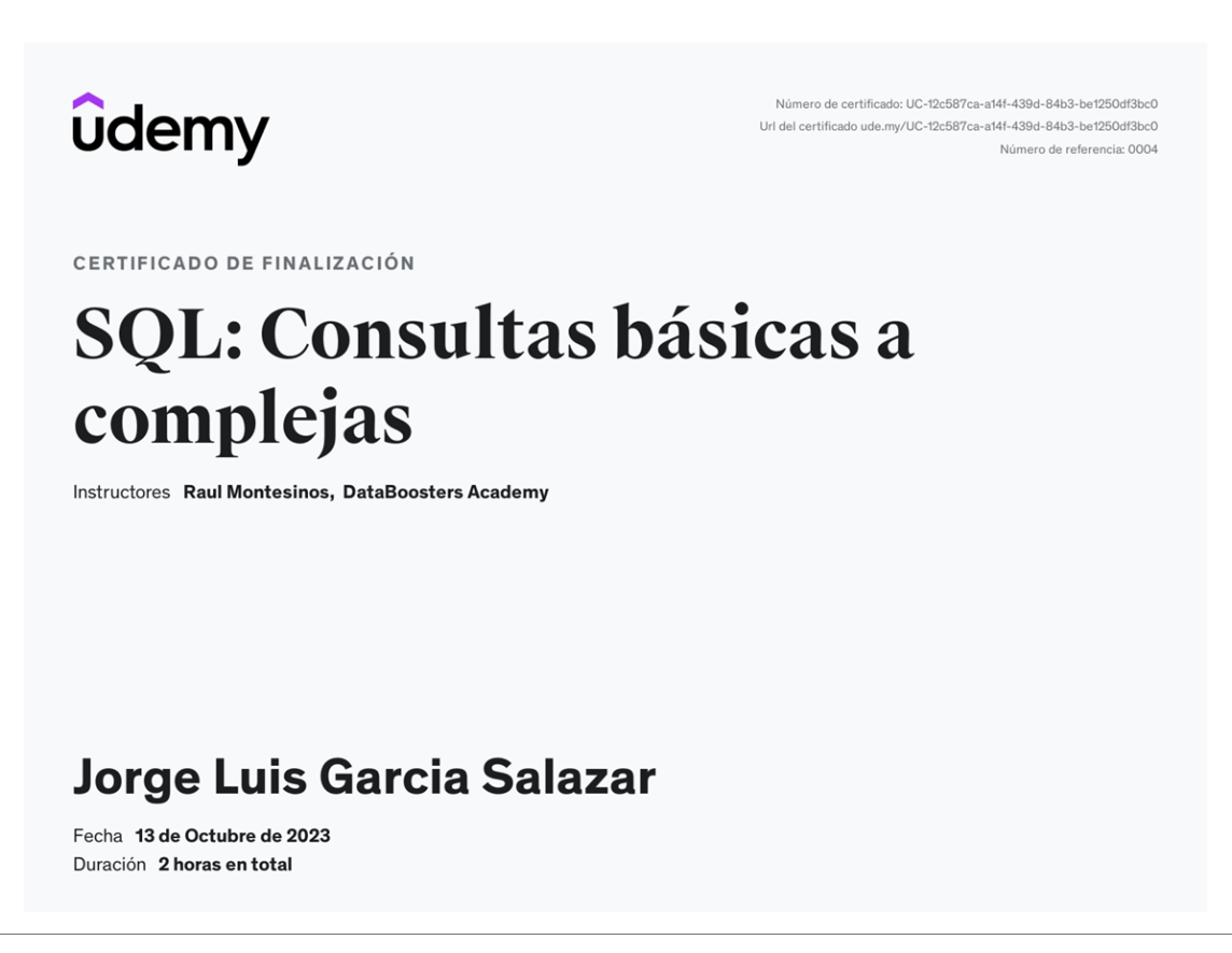 Certificado: Científico de Datos