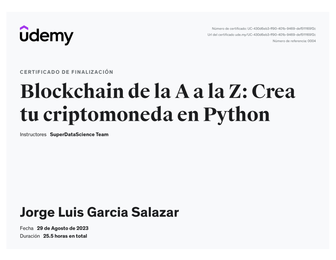 Certificado: Científico de Datos