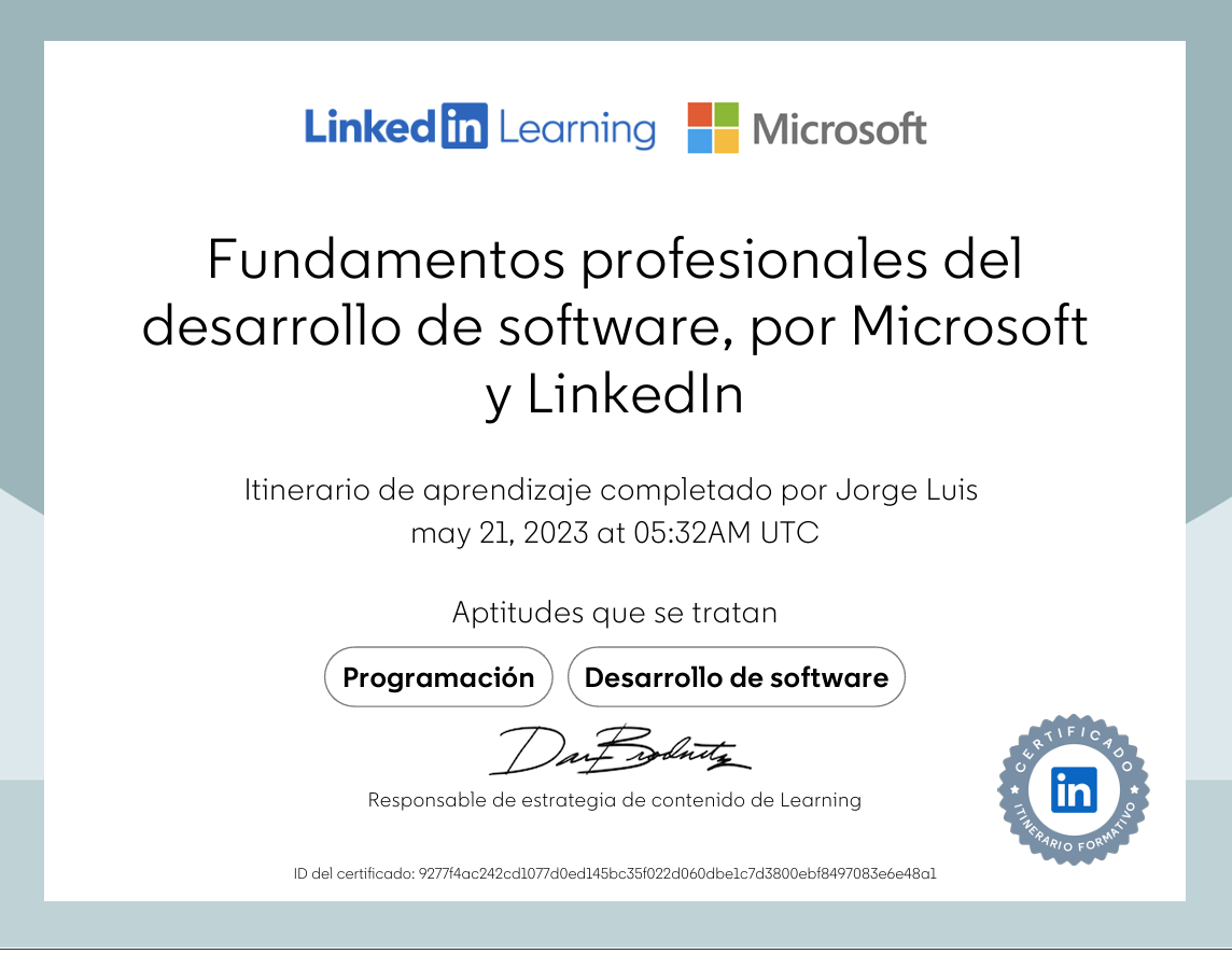 Certificado: Científico de Datos