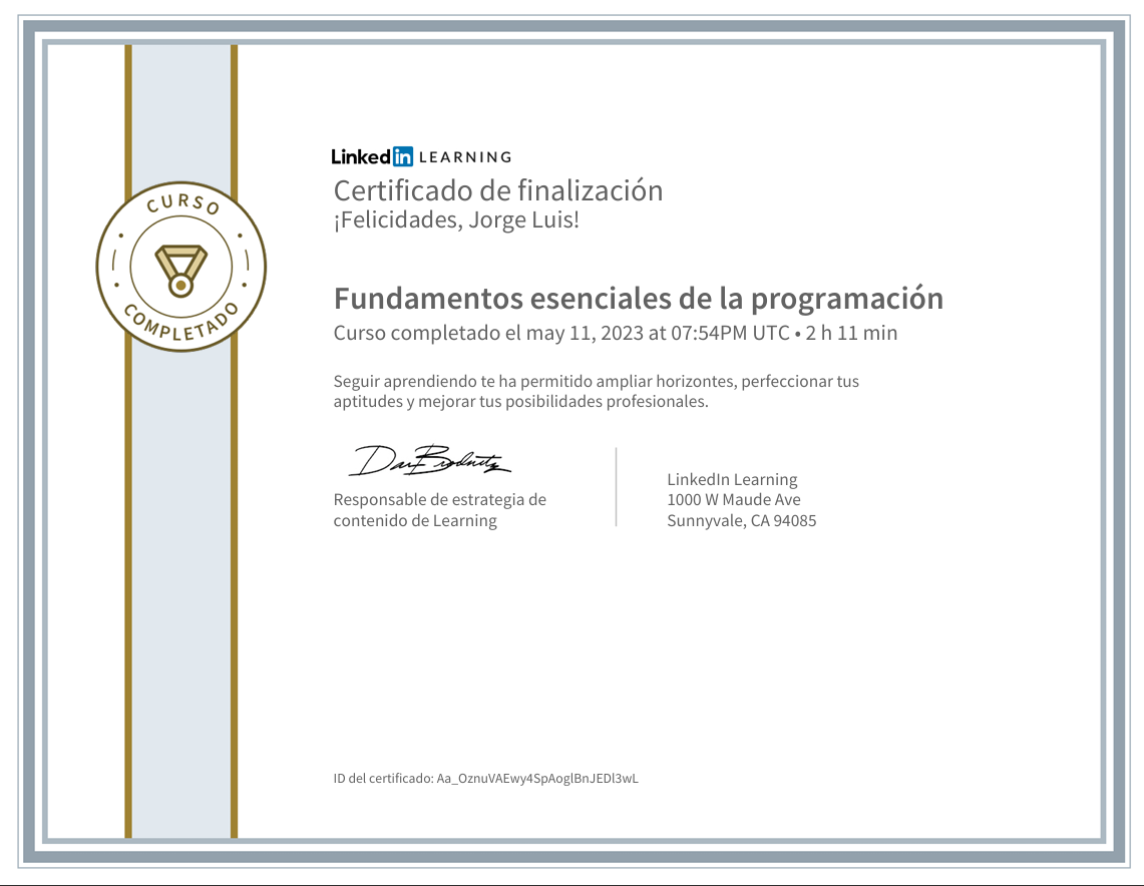 Certificado: Científico de Datos